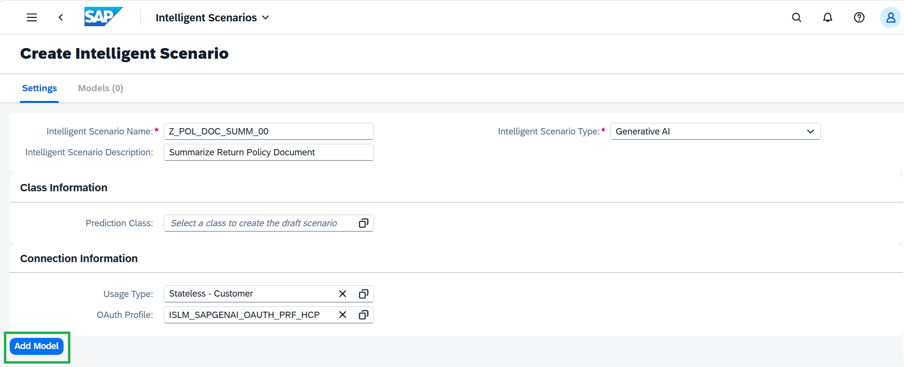 Intelligent Scenarios