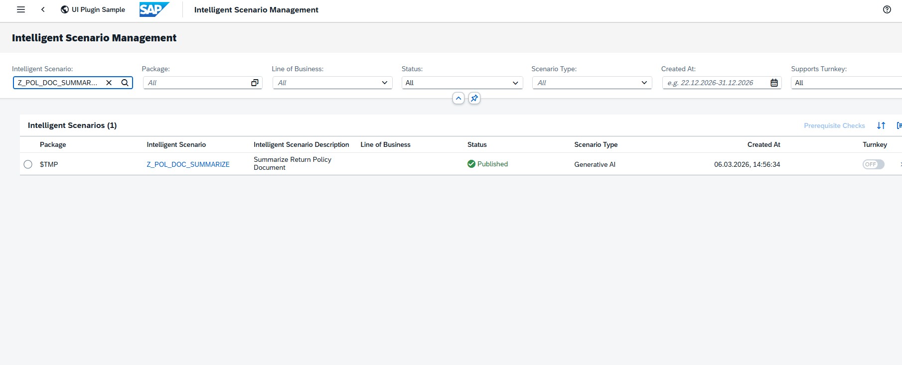 Intelligent Scenario Management