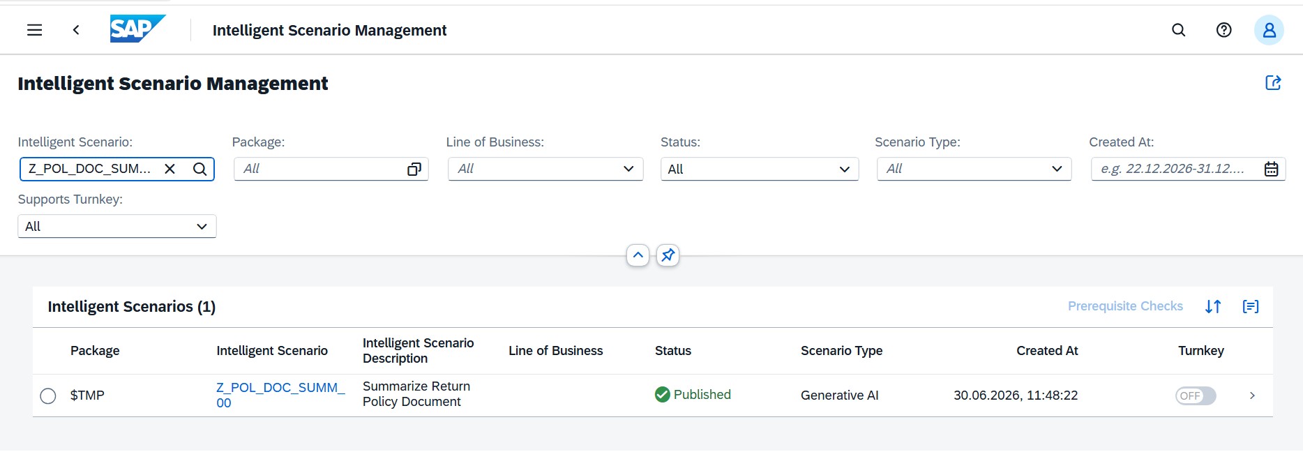 Intelligent Scenario Management